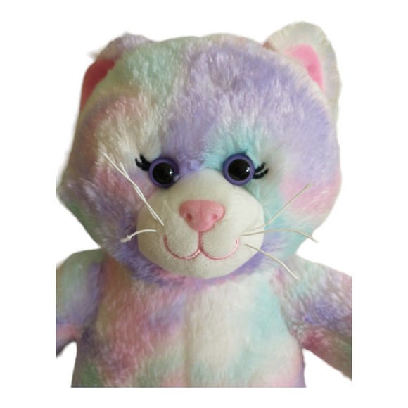 BuildABear Toys Build A Bear Rainbow Kitty Cat Plush Toy